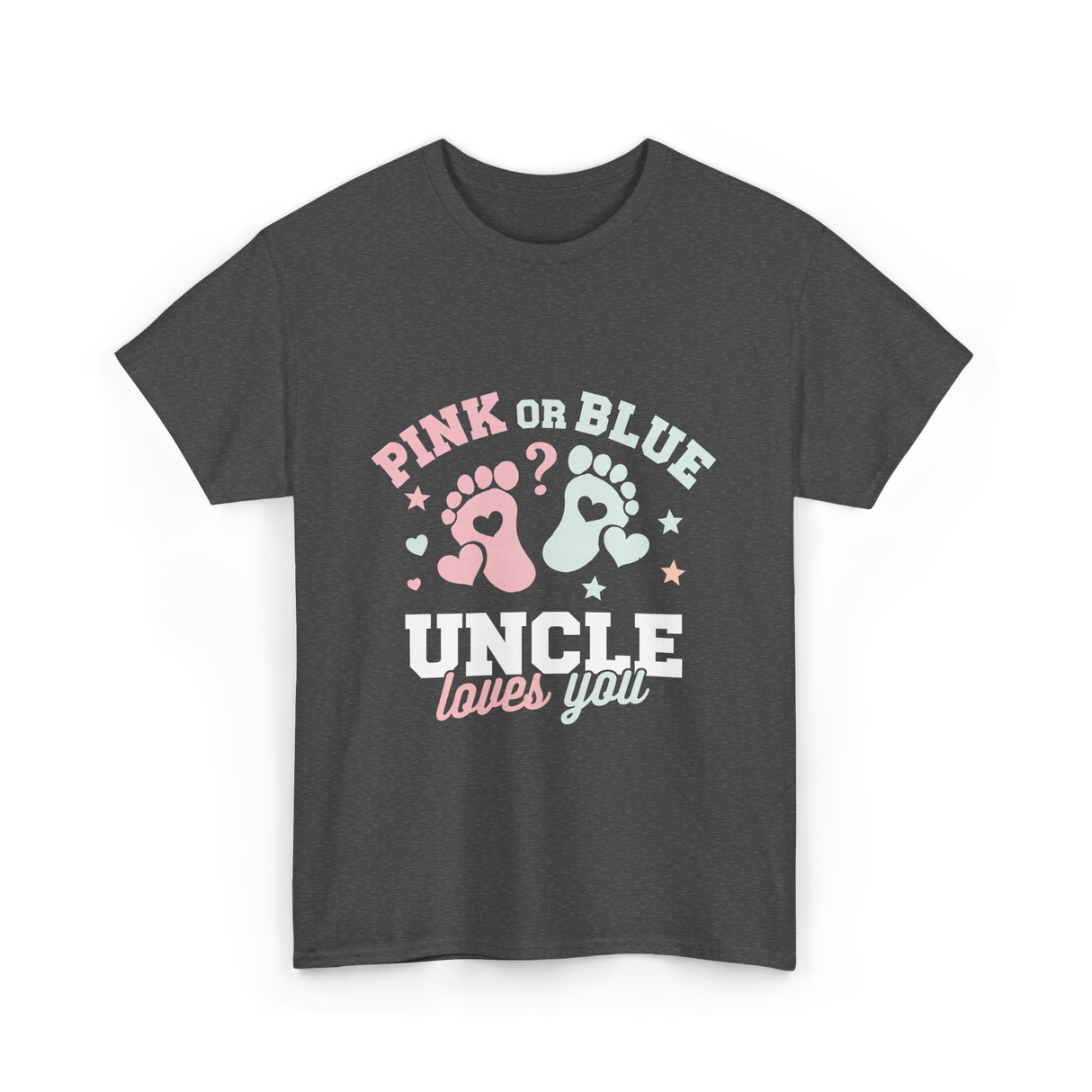 Pink or Blue Uncle T-Shirt - Dark Heather