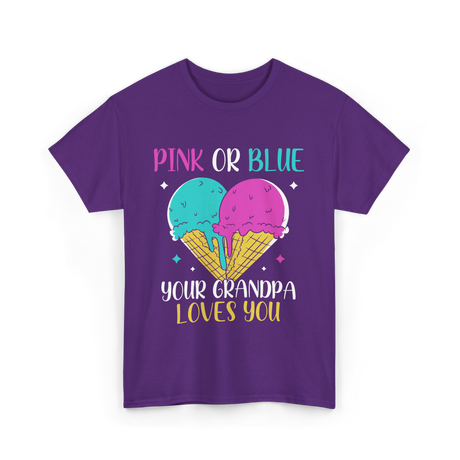 Pink Or Blue Your Grandpa T-Shirt - Purple