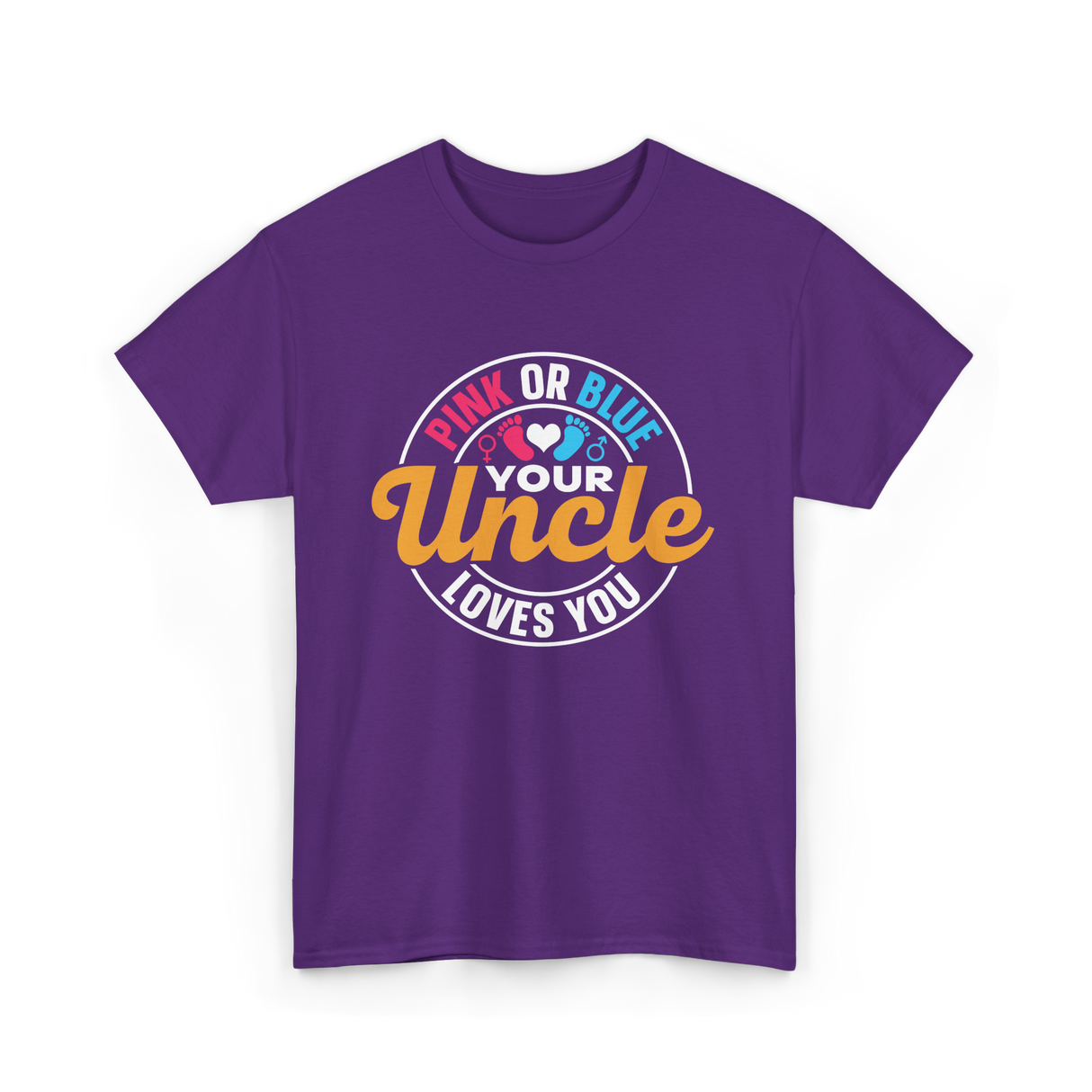 Pink or Blue Your Uncle T-Shirt - Purple