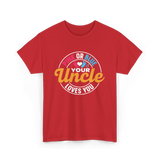 Pink or Blue Your Uncle T-Shirt - Red