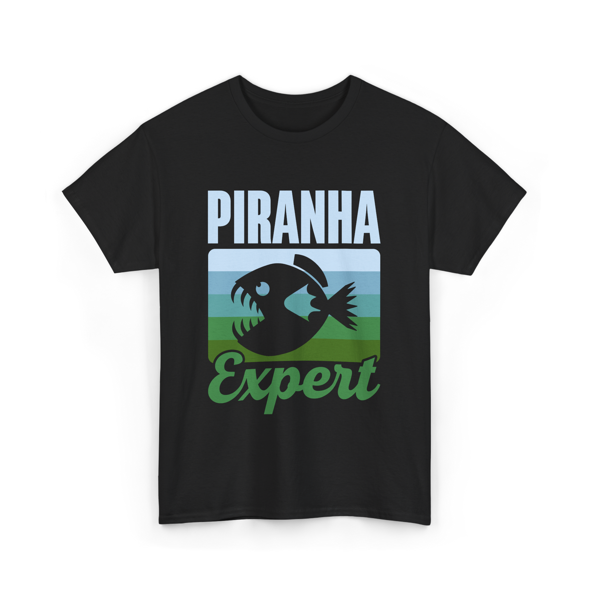 Piranha Expert Fish Lover T-Shirt - Black