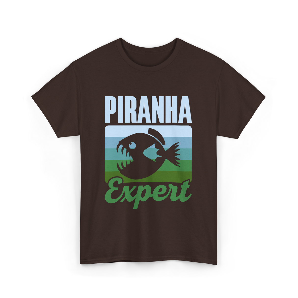 Piranha Expert Fish Lover T-Shirt - Dark Chocolate