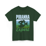 Piranha Expert Fish Lover T-Shirt - Forest Green