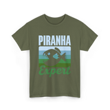 Piranha Expert Fish Lover T-Shirt - Military Green