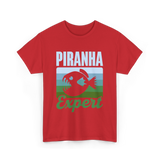 Piranha Expert Fish Lover T-Shirt - Red