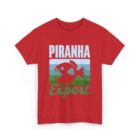 Piranha Expert Fish Lover T-Shirt - Red