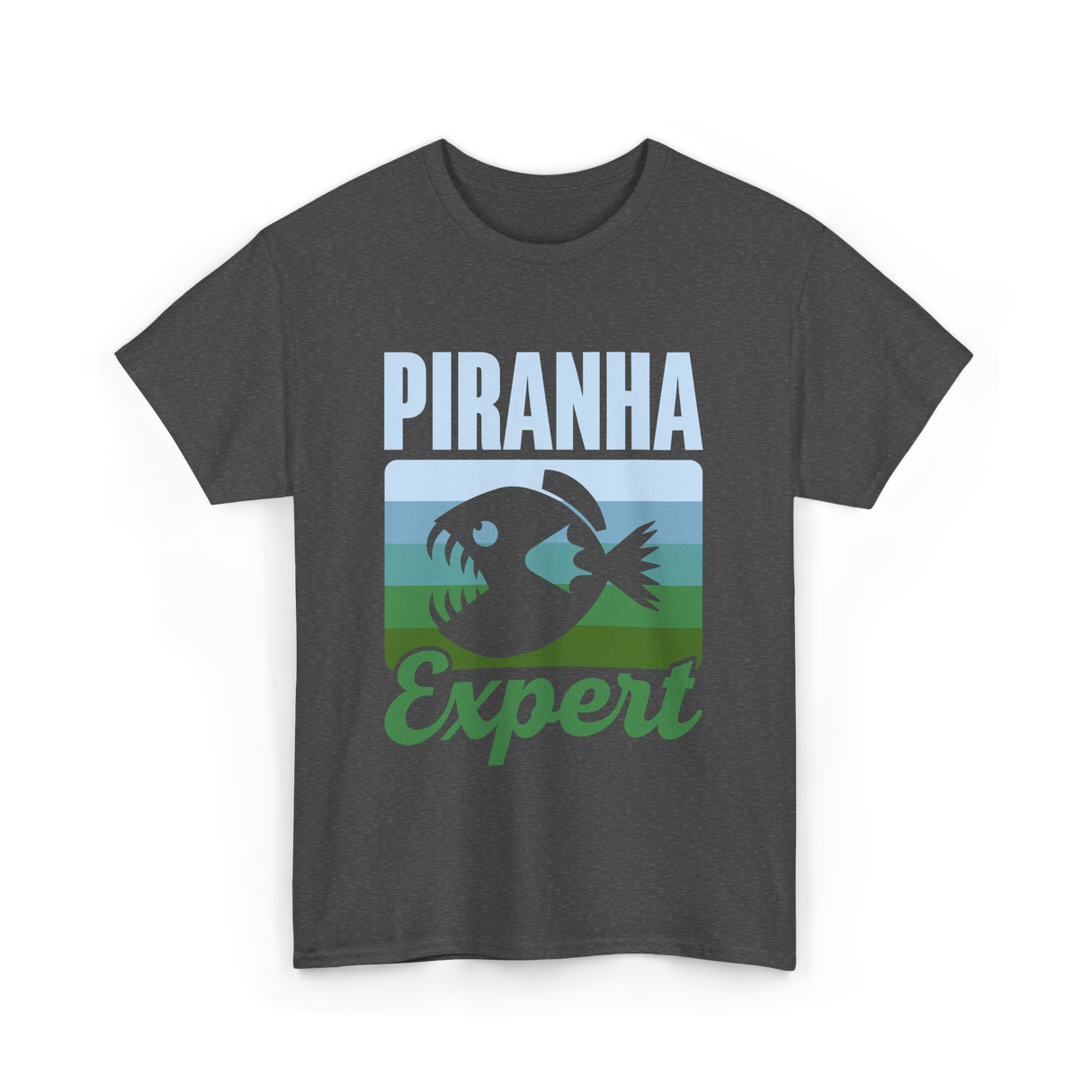 Piranha Expert Fish Lover T-Shirt - Dark Heather