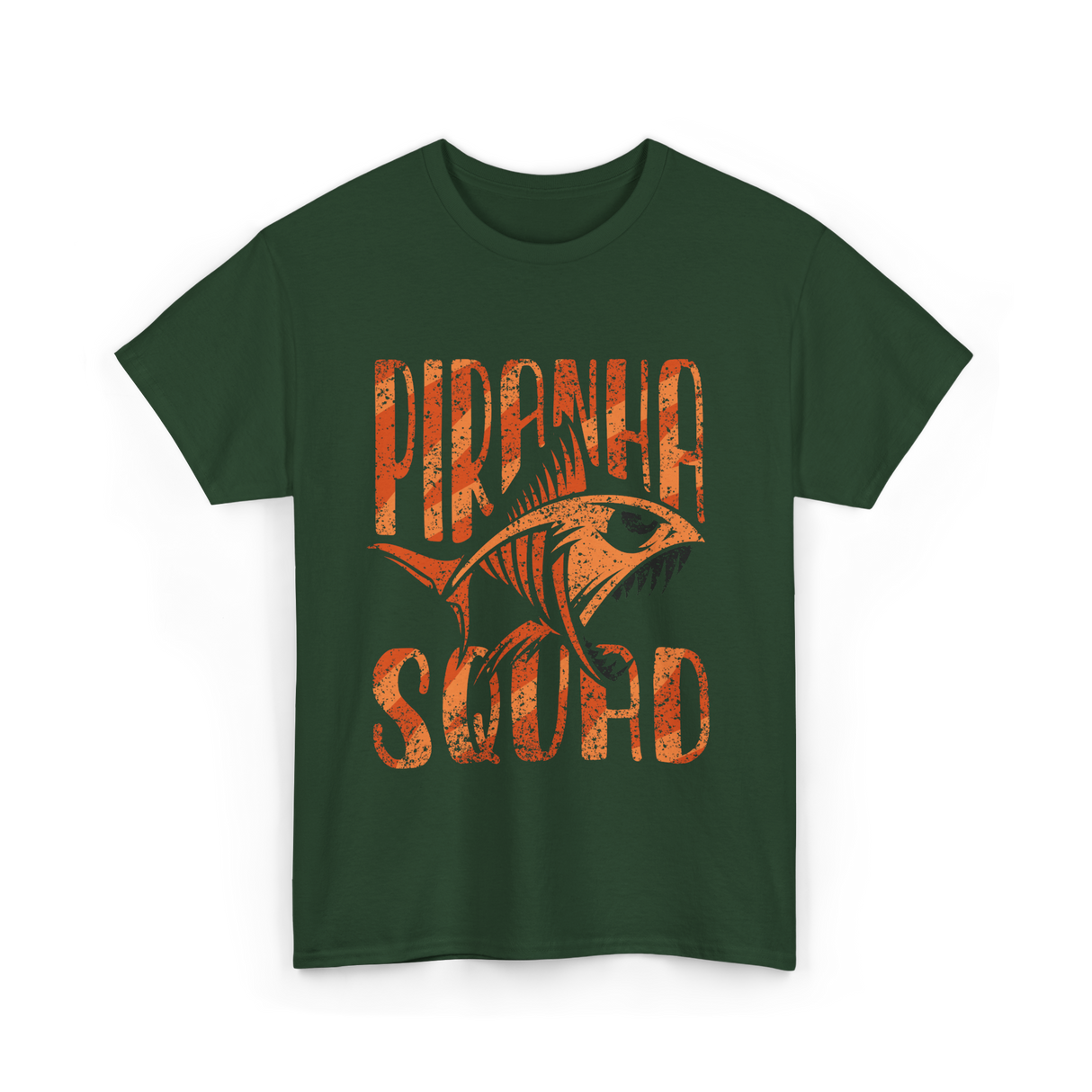 Piranha Fish T-Shirt - Forest Green