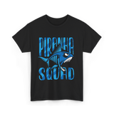 Piranha Squad Fish Aquatic T-Shirt - Black