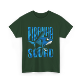 Piranha Squad Fish Aquatic T-Shirt - Forest Green