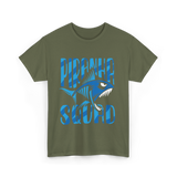 Piranha Squad Fish Aquatic T-Shirt - Military Green