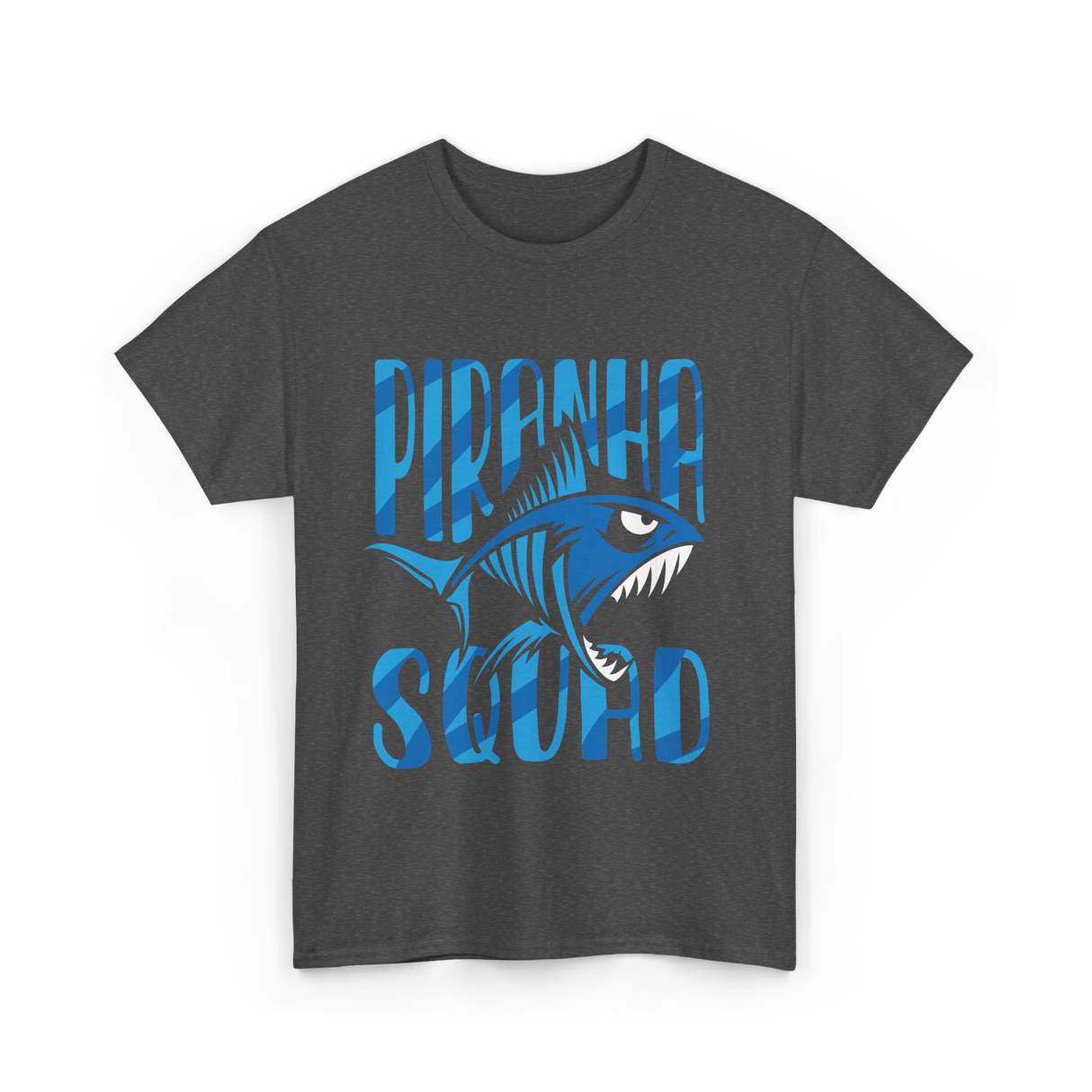 Piranha Squad Fish Aquatic T-Shirt - Dark Heather