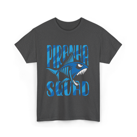 Piranha Squad Fish Aquatic T-Shirt - Dark Heather