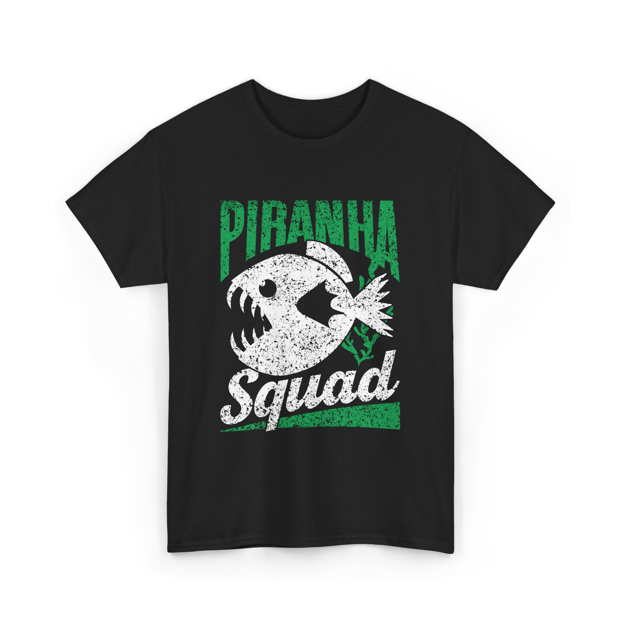 Piranha Squad Fish Piranhas T-Shirt - Black