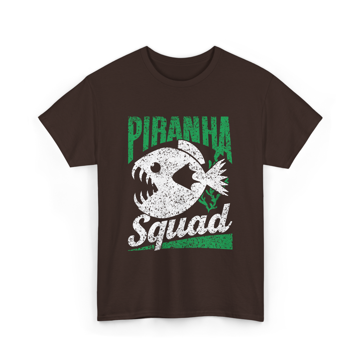 Piranha Squad Fish Piranhas T-Shirt - Dark Chocolate