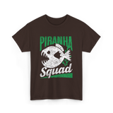 Piranha Squad Fish Piranhas T-Shirt - Dark Chocolate