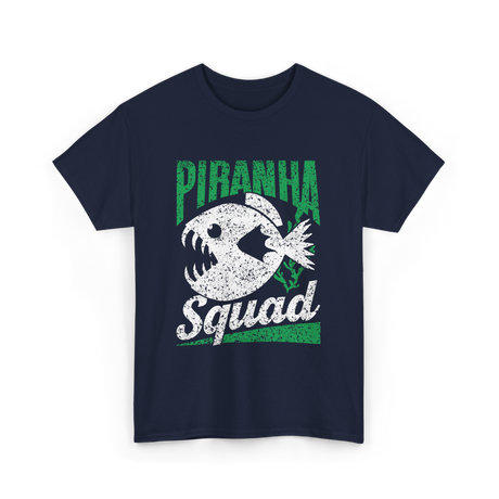 Piranha Squad Fish Piranhas T-Shirt - Navy