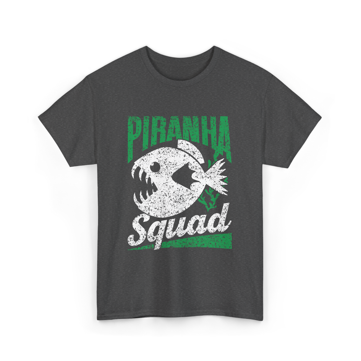 Piranha Squad Fish Piranhas T-Shirt - Dark Heather