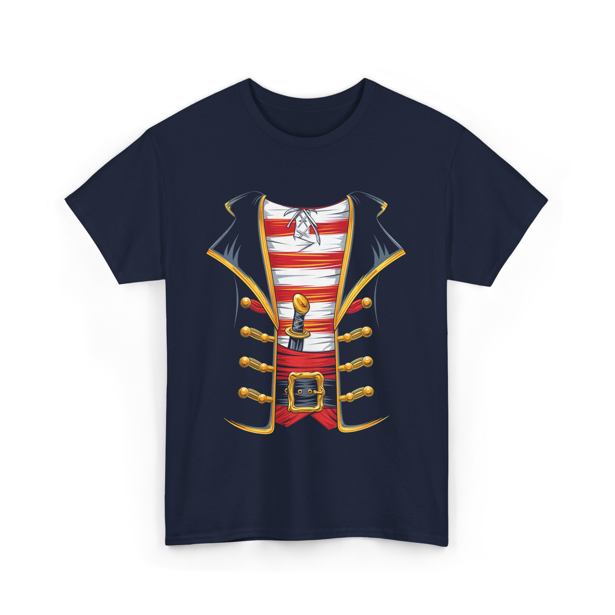 Pirate Costume Buccaneer Pirate T-Shirt - Navy