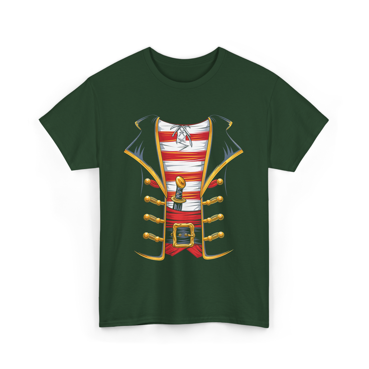 Pirate Costume Buccaneer Pirate T-Shirt - Forest Green