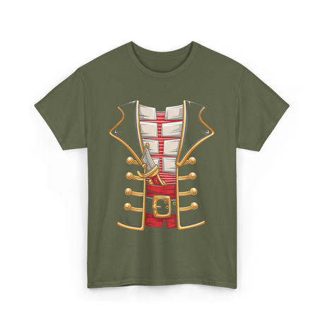 Pirate Costume Buccaneer Pirate T-Shirt - Military Green