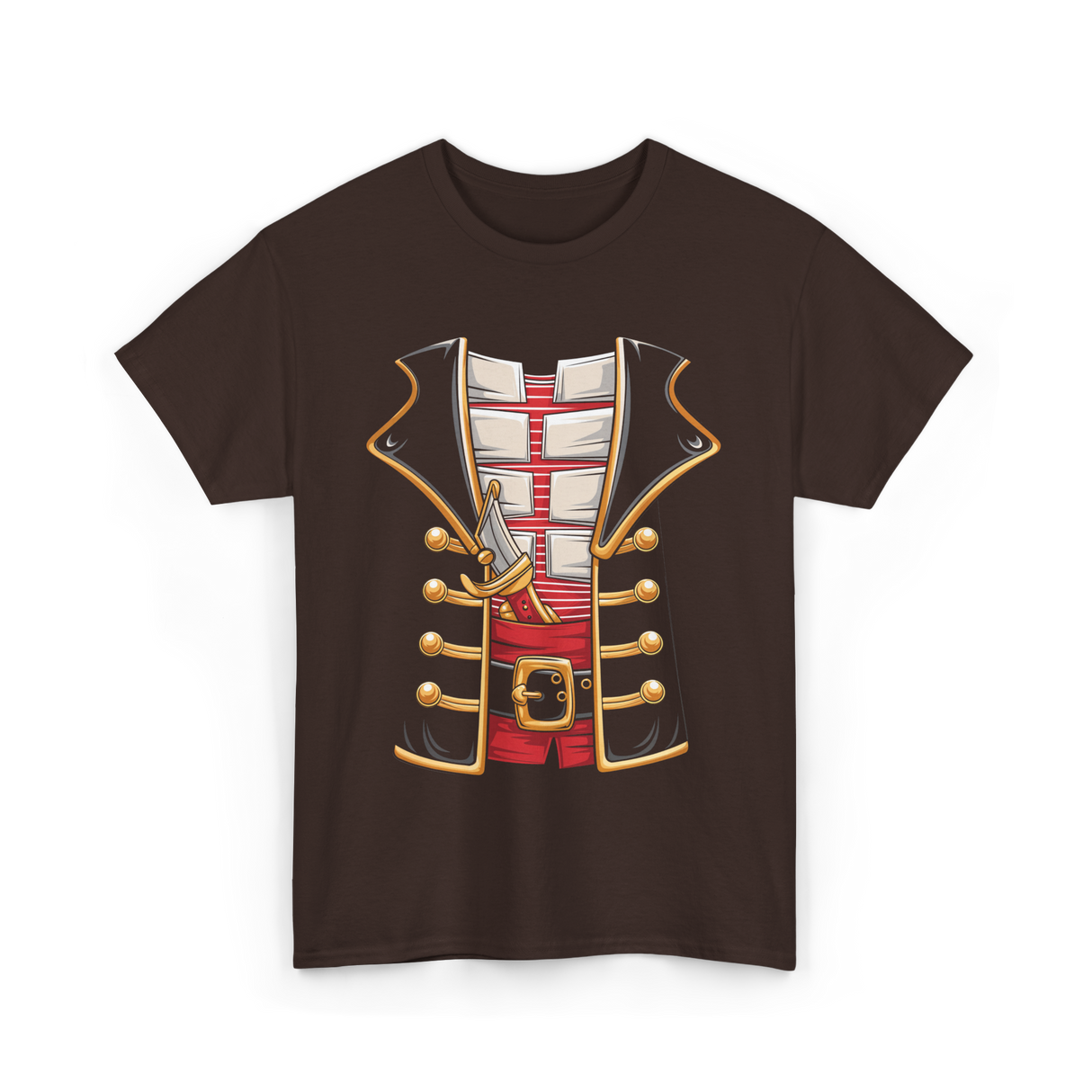 Pirate Costume Buccaneer Pirate T-Shirt - Dark Chocolate