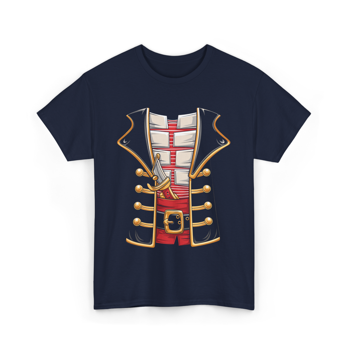 Pirate Costume Buccaneer Pirate T-Shirt - Navy