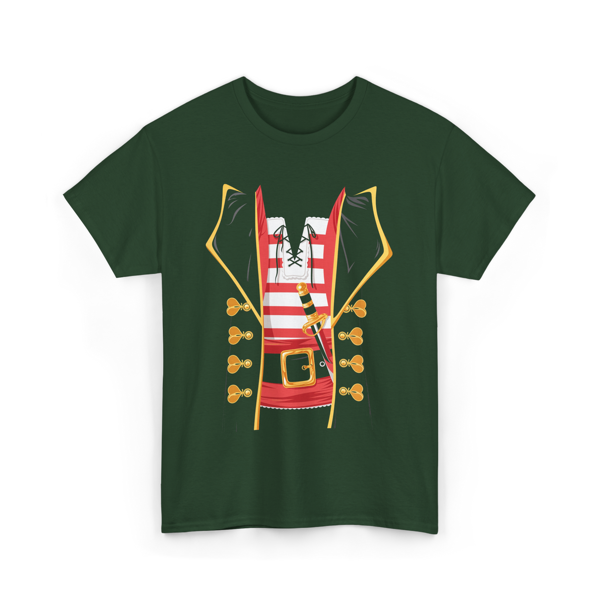 Pirate Costume Kids Pirate T-Shirt - Forest Green