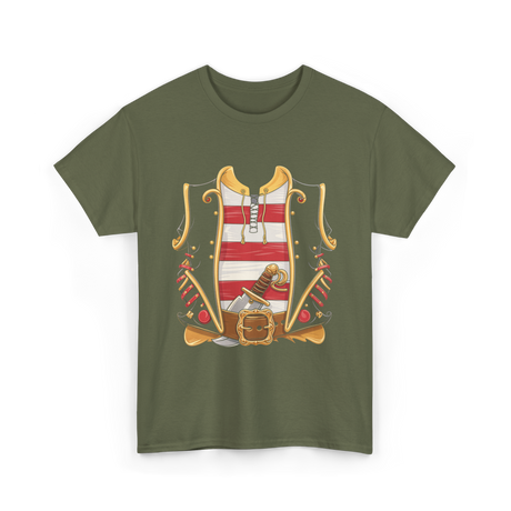 Pirate Costume Pirate Kids T-Shirt - Military Green