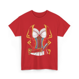 Pirate Costume Women Halloween T-Shirt - Red