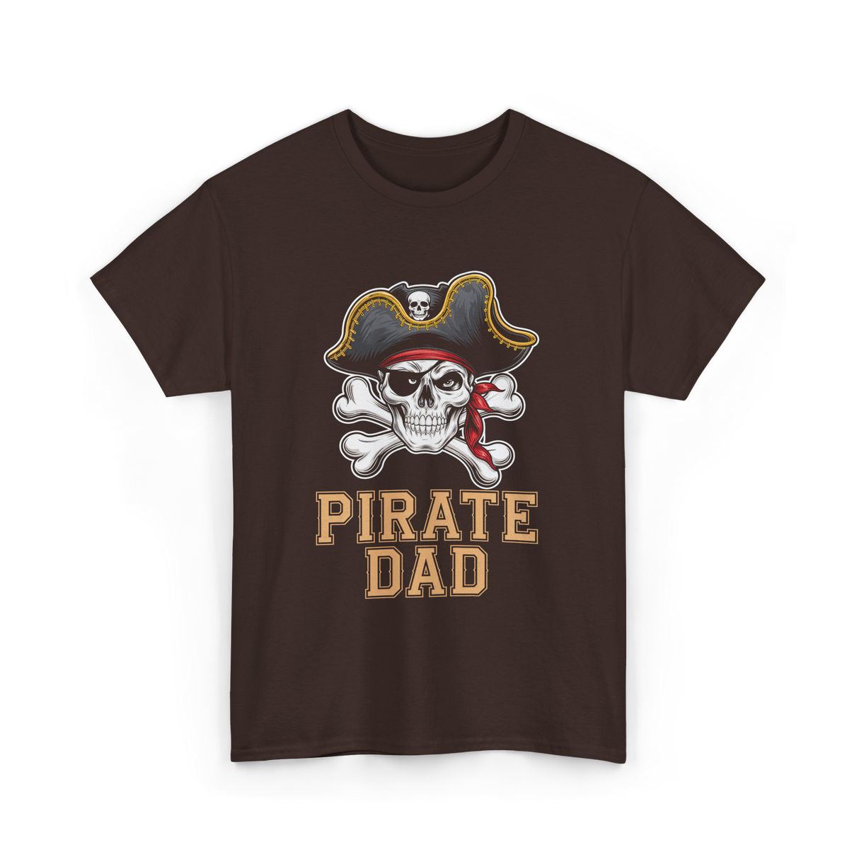 Pirate Dad Pirate Father T-Shirt - Dark Chocolate