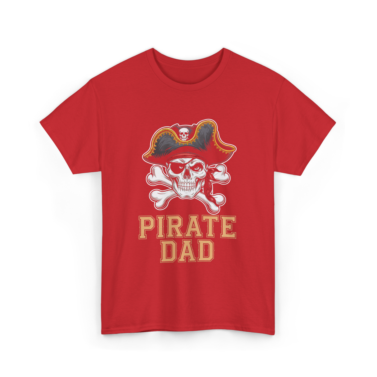 Pirate Dad Pirate Father T-Shirt - Red