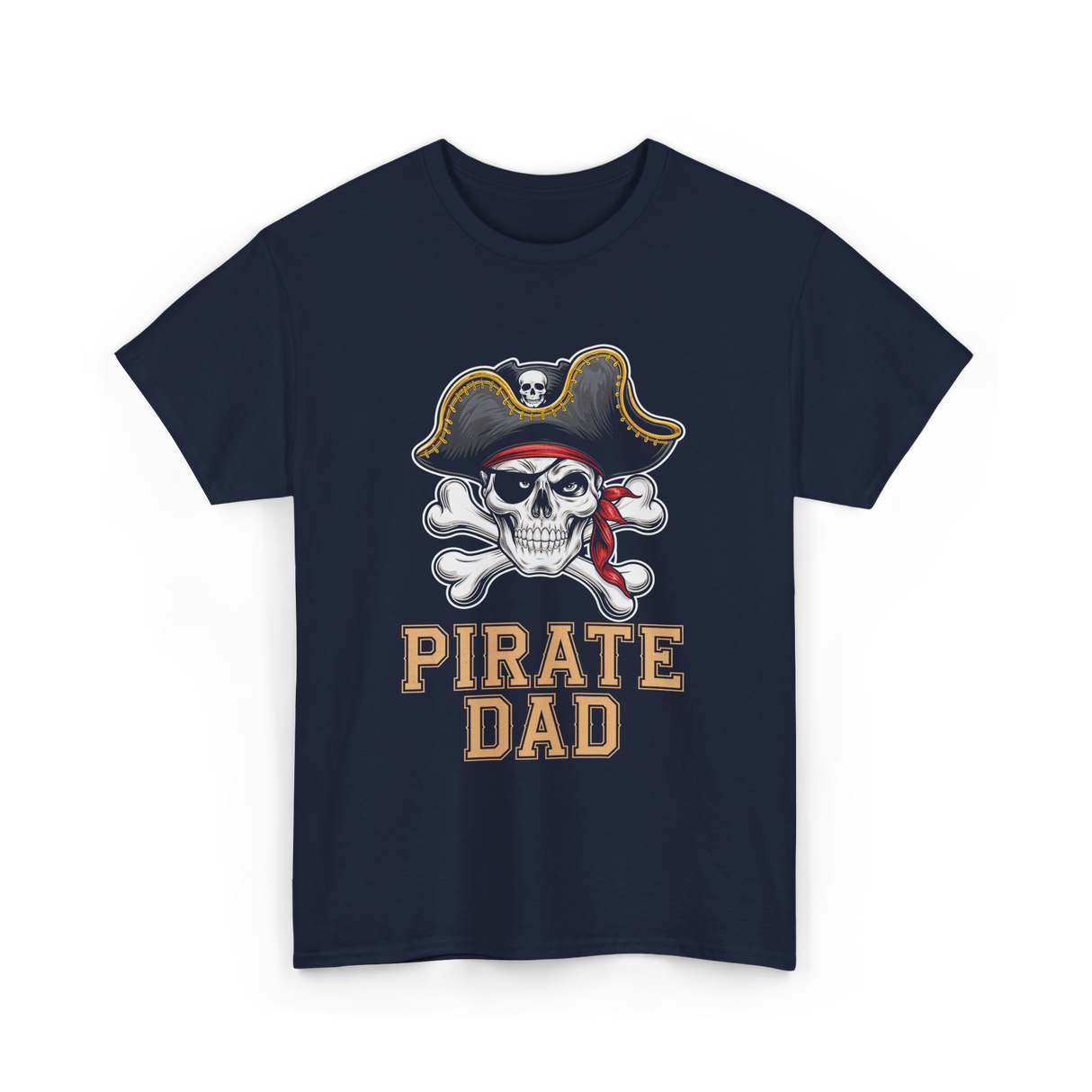 Pirate Dad Pirate Father T-Shirt - Navy