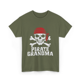 Pirate Grandma Pirate T-Shirt - Military Green