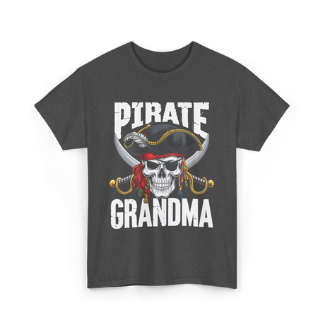 Pirate Grandma Skull Pirate T-Shirt - Dark Heather