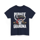 Pirate Grandma Skull Pirate T-Shirt - Navy