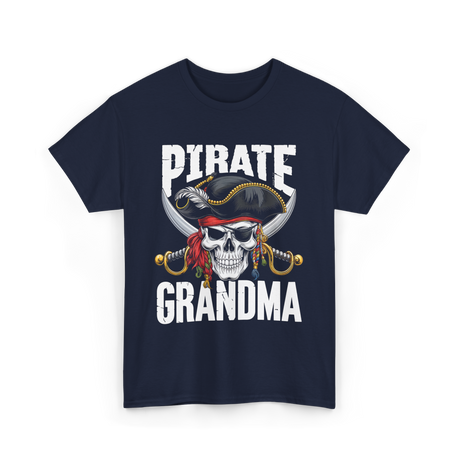 Pirate Grandma Skull Pirate T-Shirt - Navy