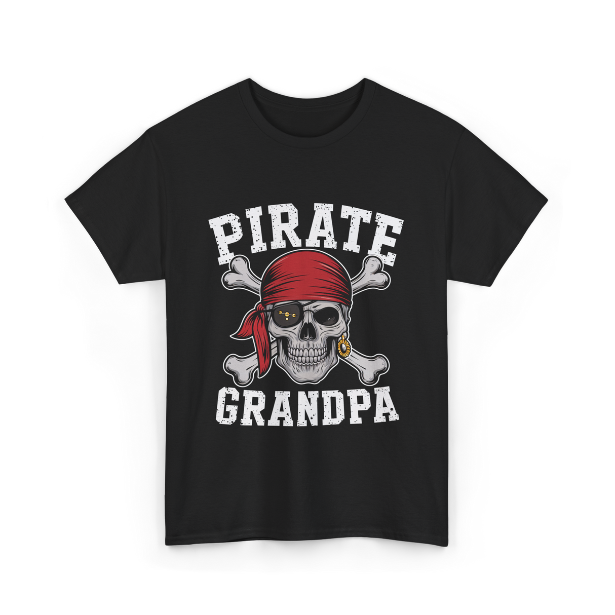 Pirate Grandpa Pirate T-Shirt - Black