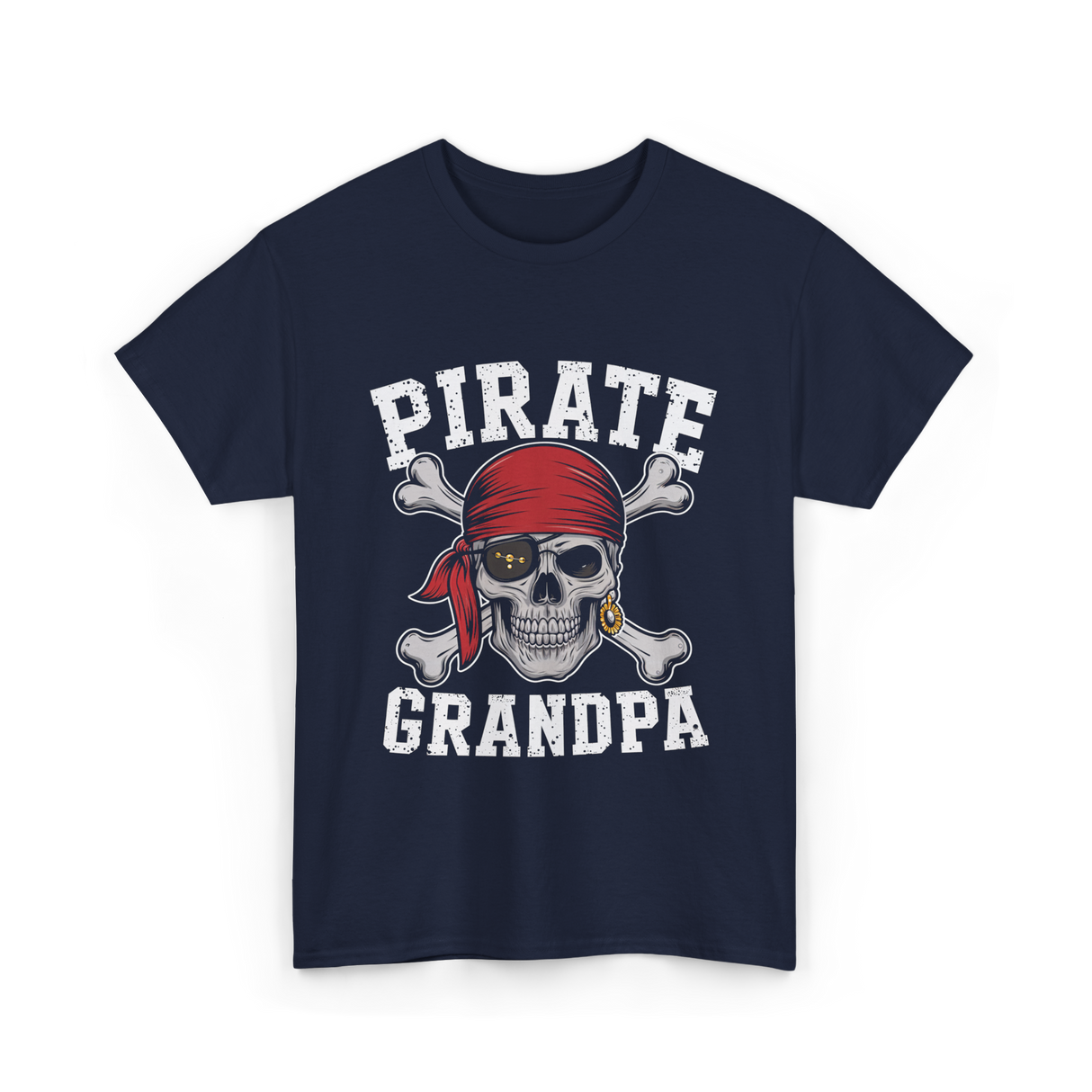 Pirate Grandpa Pirate T-Shirt - Navy