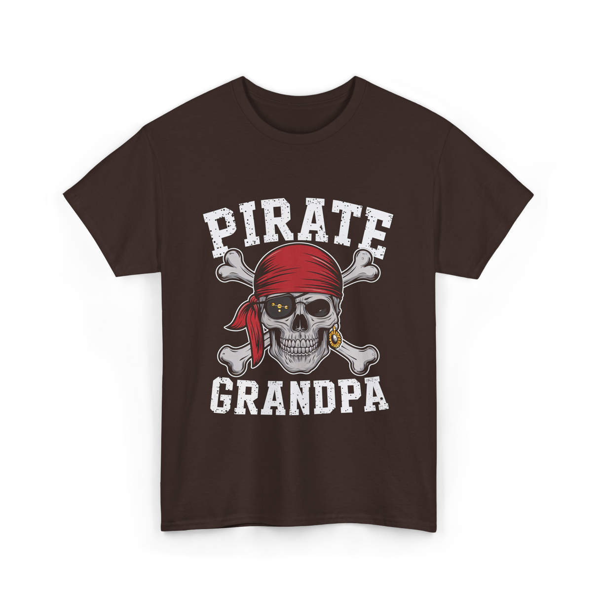 Pirate Grandpa Pirate T-Shirt - Dark Chocolate