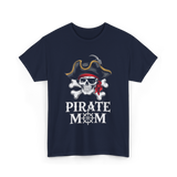 Pirate Mom Skull Crossbones T-Shirt - Navy