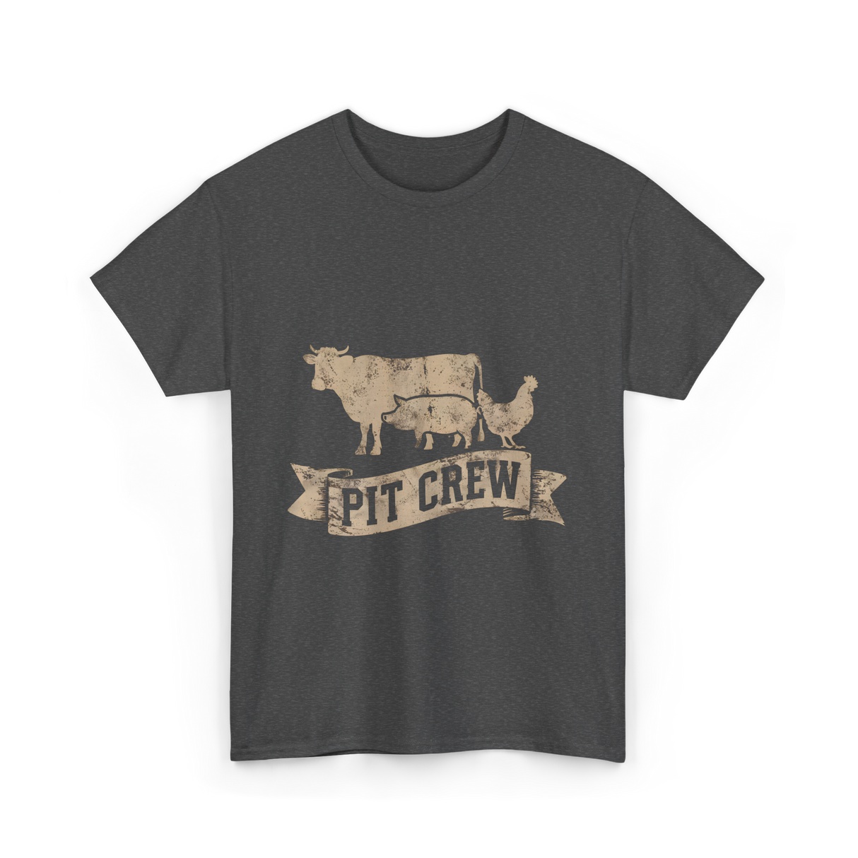 Pit Crew Barbecue Cooking T-Shirt - Dark Heather