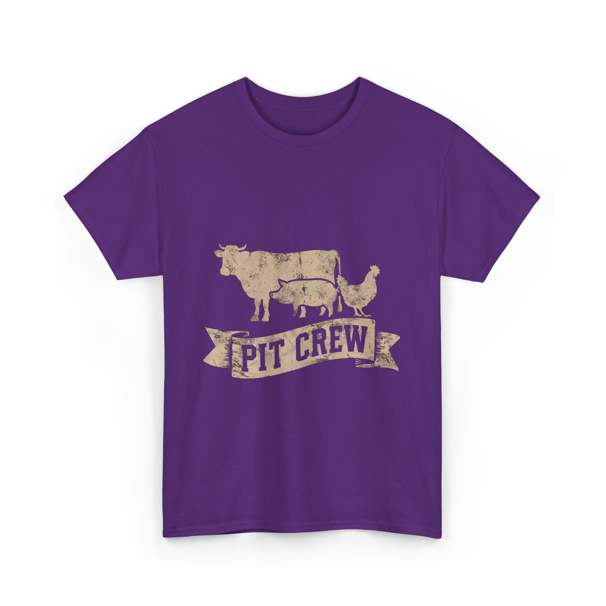 Pit Crew Barbecue Cooking T-Shirt - Purple