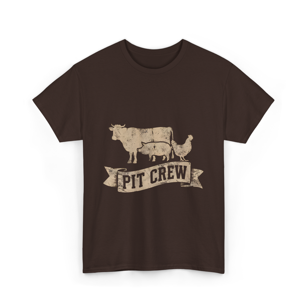 Pit Crew Barbecue Cooking T-Shirt - Dark Chocolate