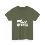 Pit Crew Barbecue Grilling T-Shirt - Military Green