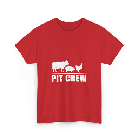 Pit Crew Barbecue Grilling T-Shirt - Red