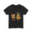 Pizza and Pineapple Pizza Lovers T-Shirt - Black