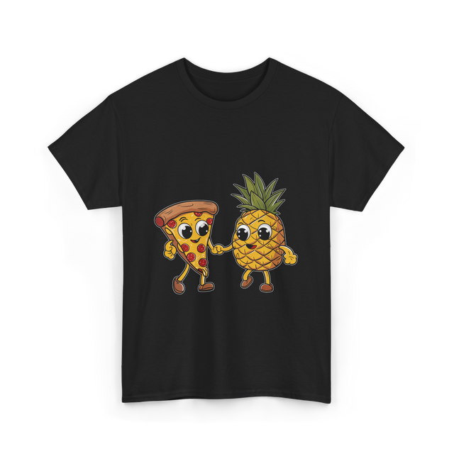 Pizza and Pineapple Pizza Lovers T-Shirt - Black