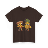 Pizza and Pineapple Pizza Lovers T-Shirt - Dark Chocolate