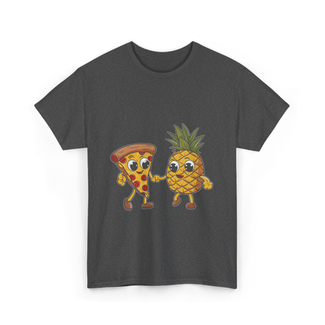 Pizza and Pineapple Pizza Lovers T-Shirt - Dark Heather